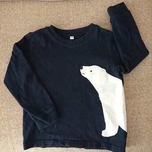 Muji 3T Polar Bear Cotton Sweatshirt Long Sleeve